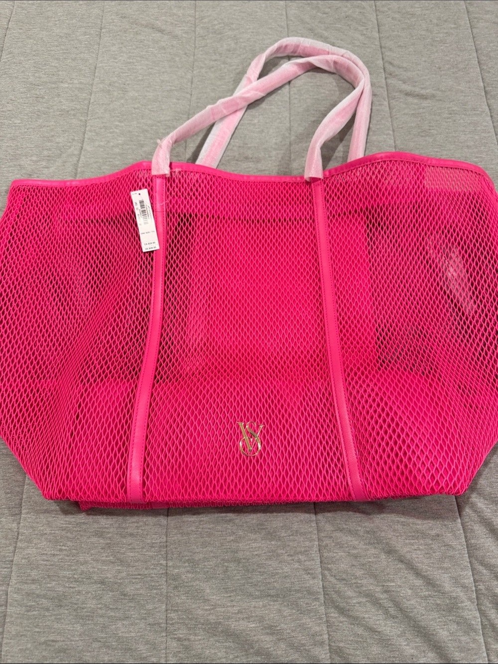 NWT Victoria's Secret hot pink beach tote - Picture 2 of 5
